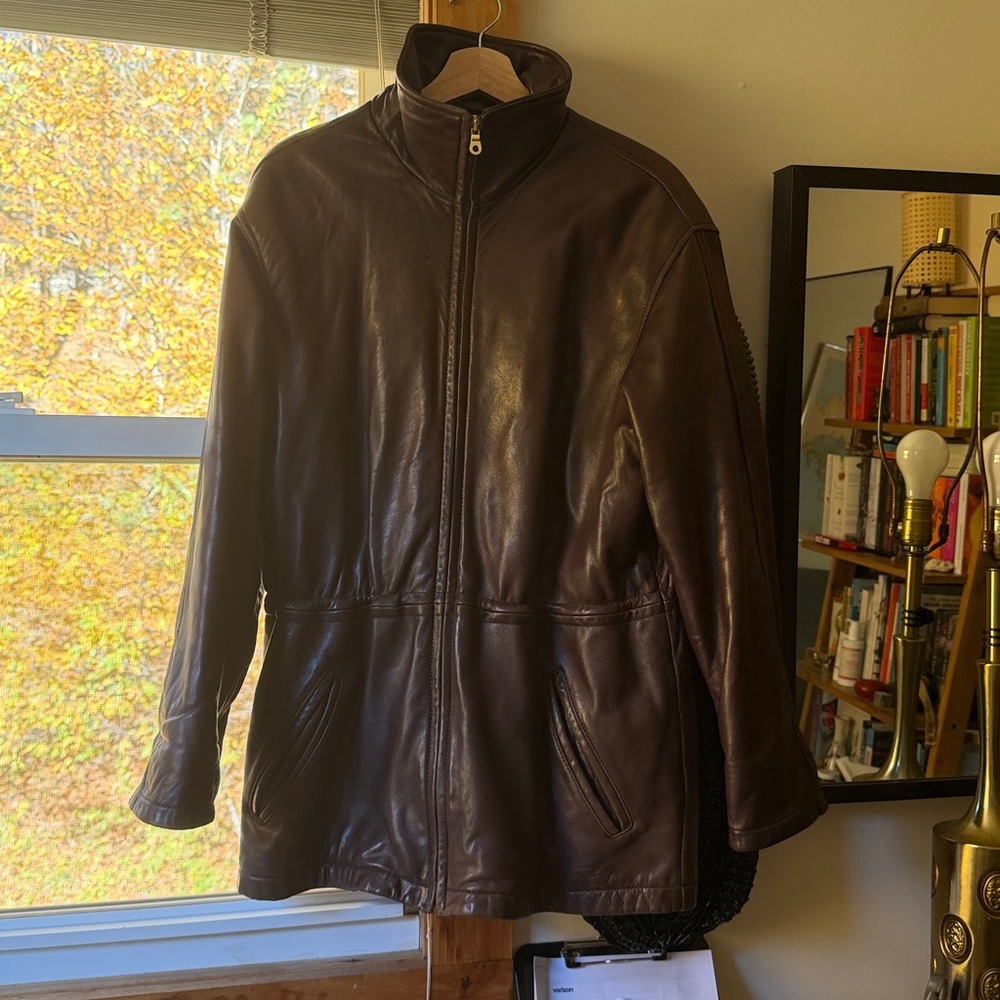 Marc New York Dark Brown Leather Jacket